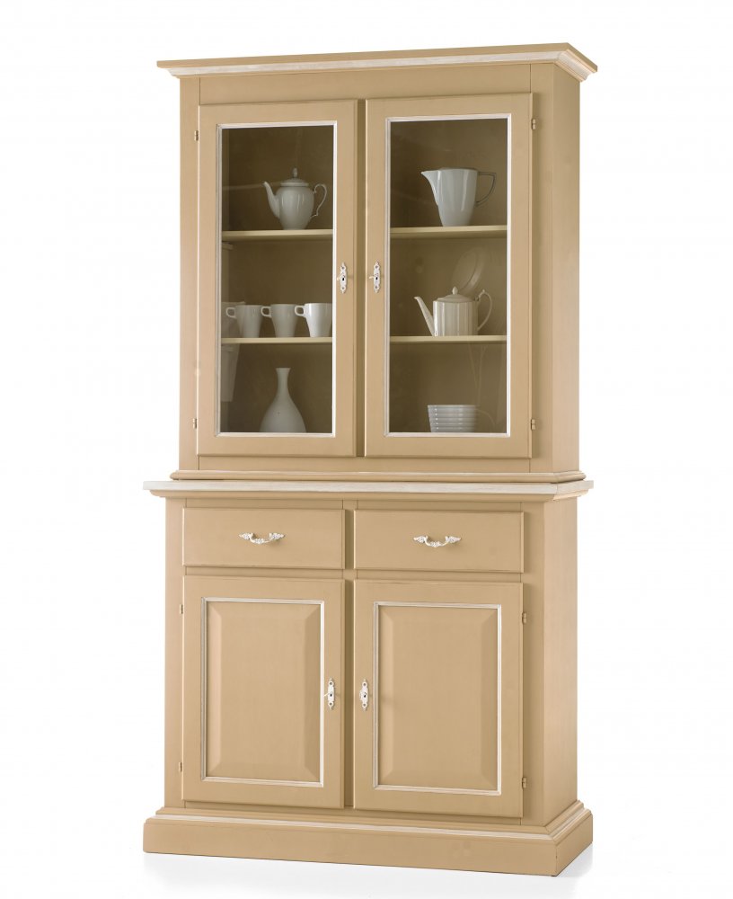 Cristalliera a 4 porte e 2 cassetti