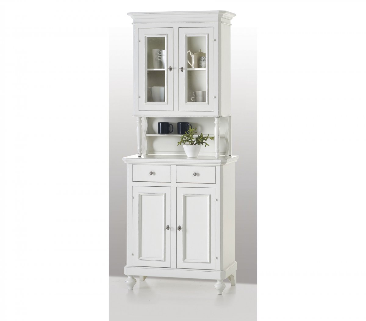 Cristalliera a 4 porte e 2 cassetti