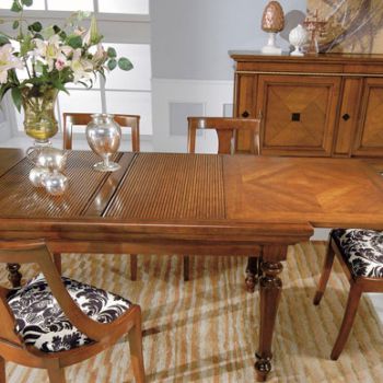 Extendable rectangular table