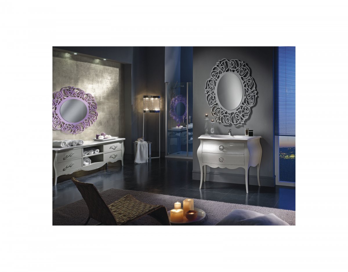 Composizione bagno bombato 108 cm.