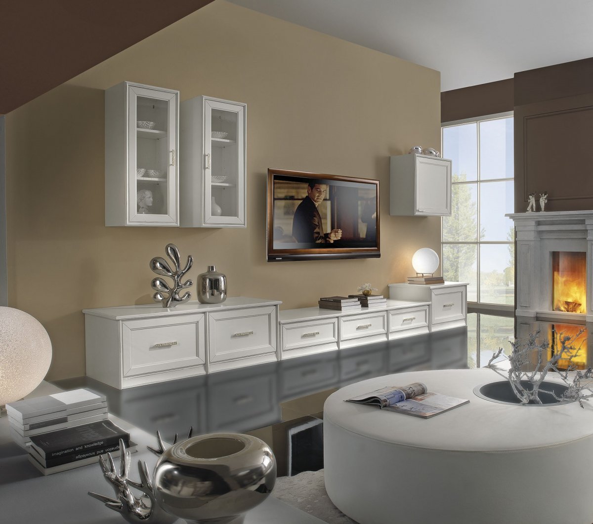 composizione da 389 cm. in frassino