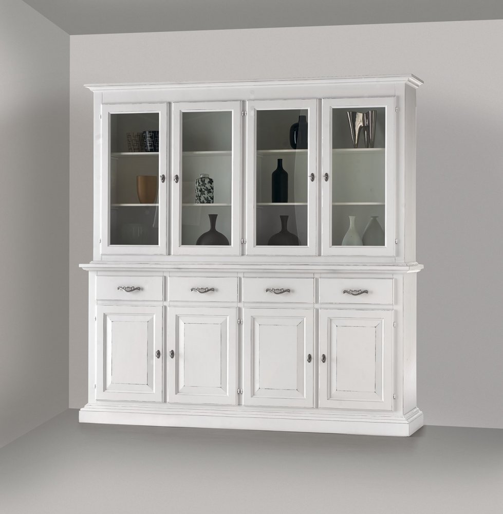 Cristalliera a 8 porte e 4 cassetti