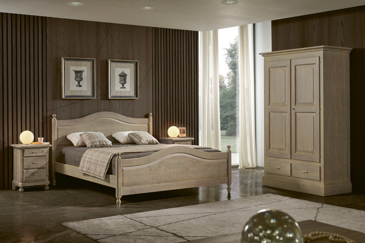 solid fir wood master bedroom