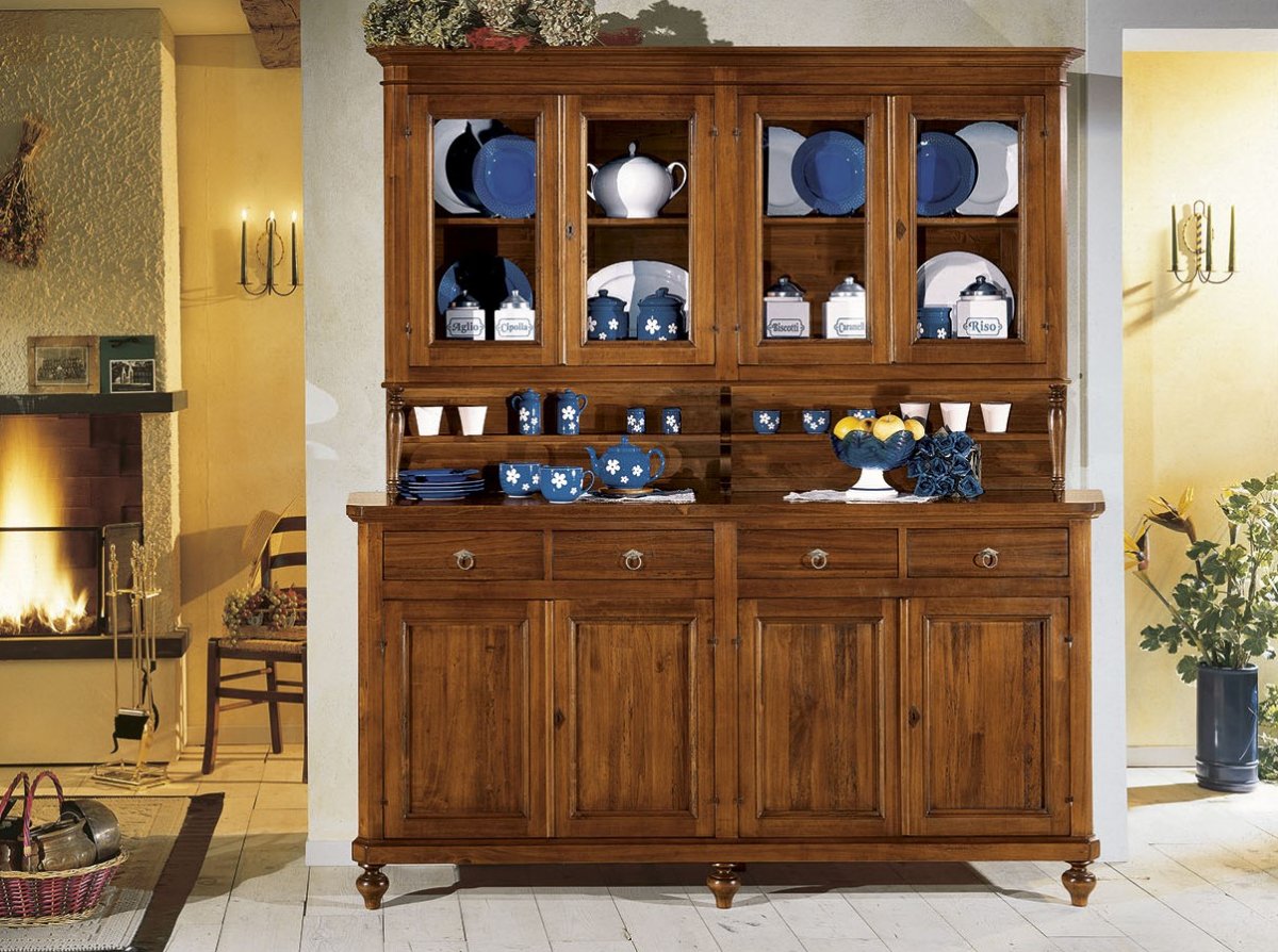 Cristalliera a 8 porte e 4 cassetti