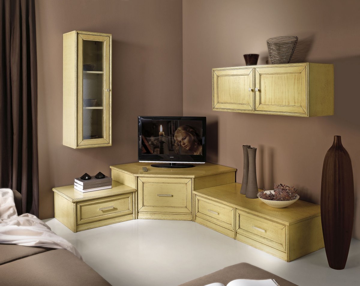 Parete angolare in frassino