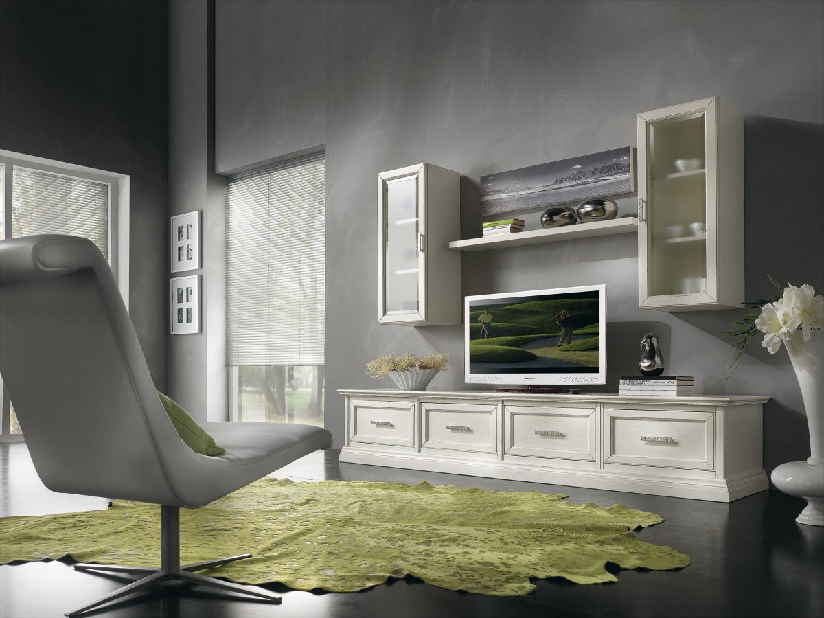 Composizione larghezza 245 cm. in frassino