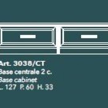 Base centrale a 2 cassetti.