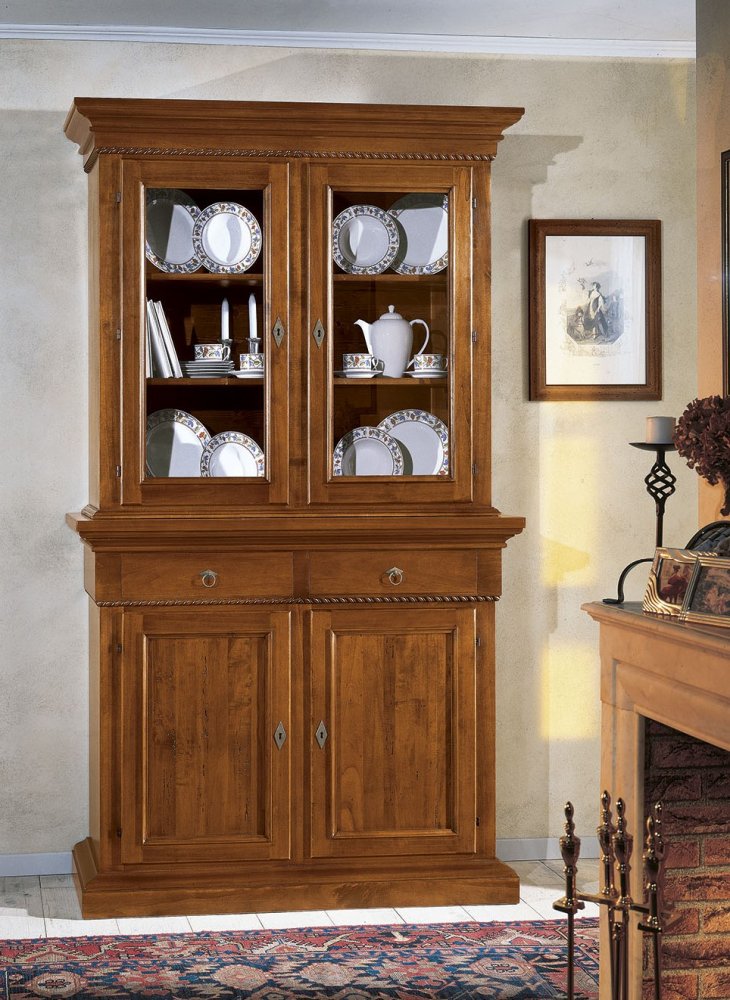 Cristalliera a 4 porte e 2 cassetti