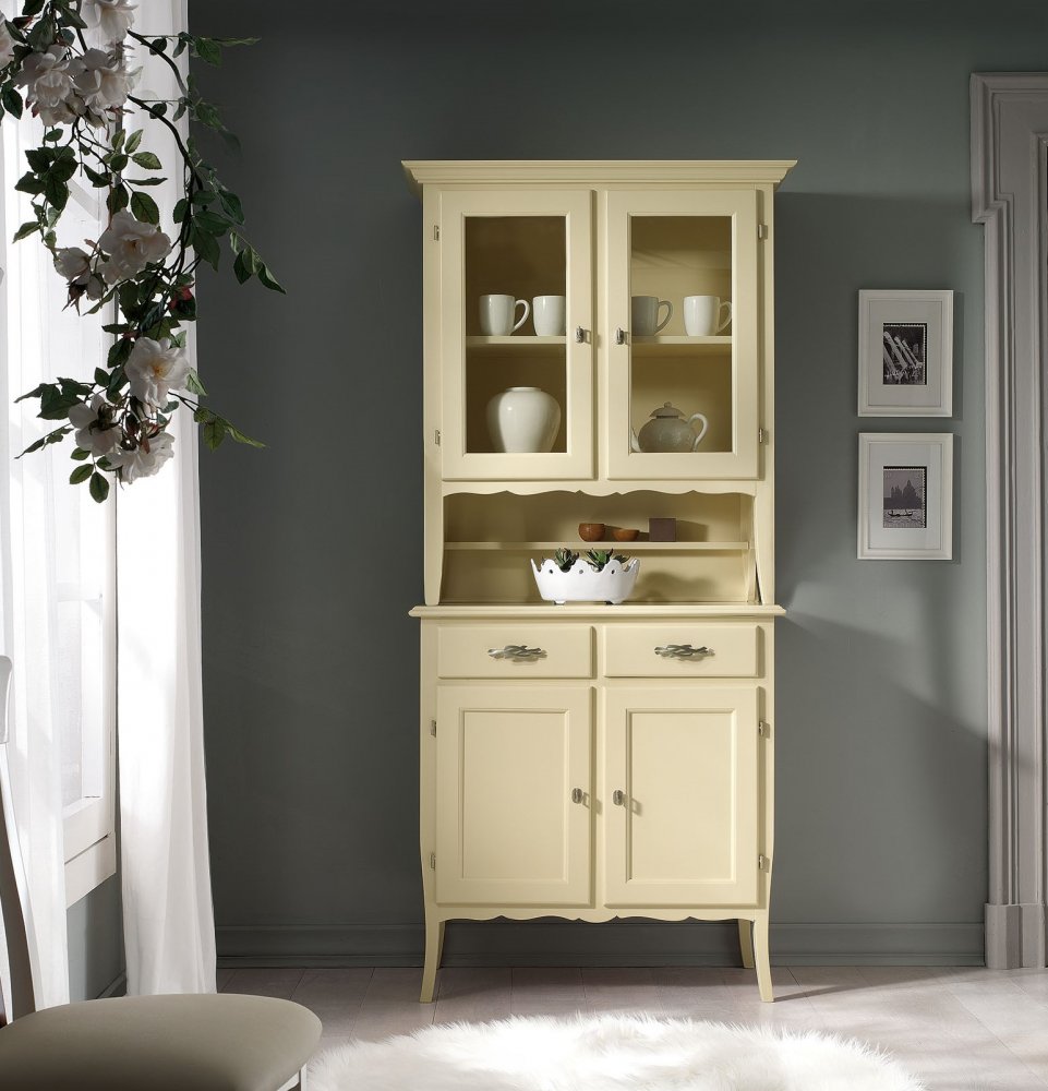 Cristalliera a 4 porte e 2 cassetti