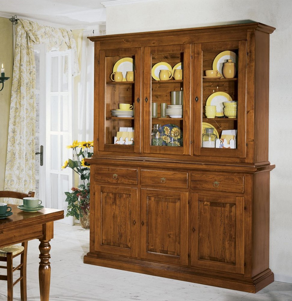 Cristalliera a 6 porte e 3 cassetti