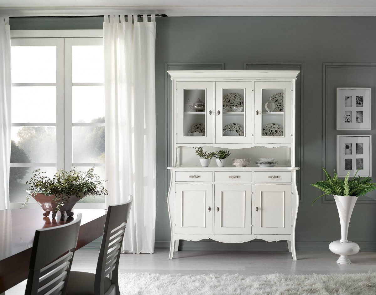 Cristalliera a 6 porte e 3 cassetti