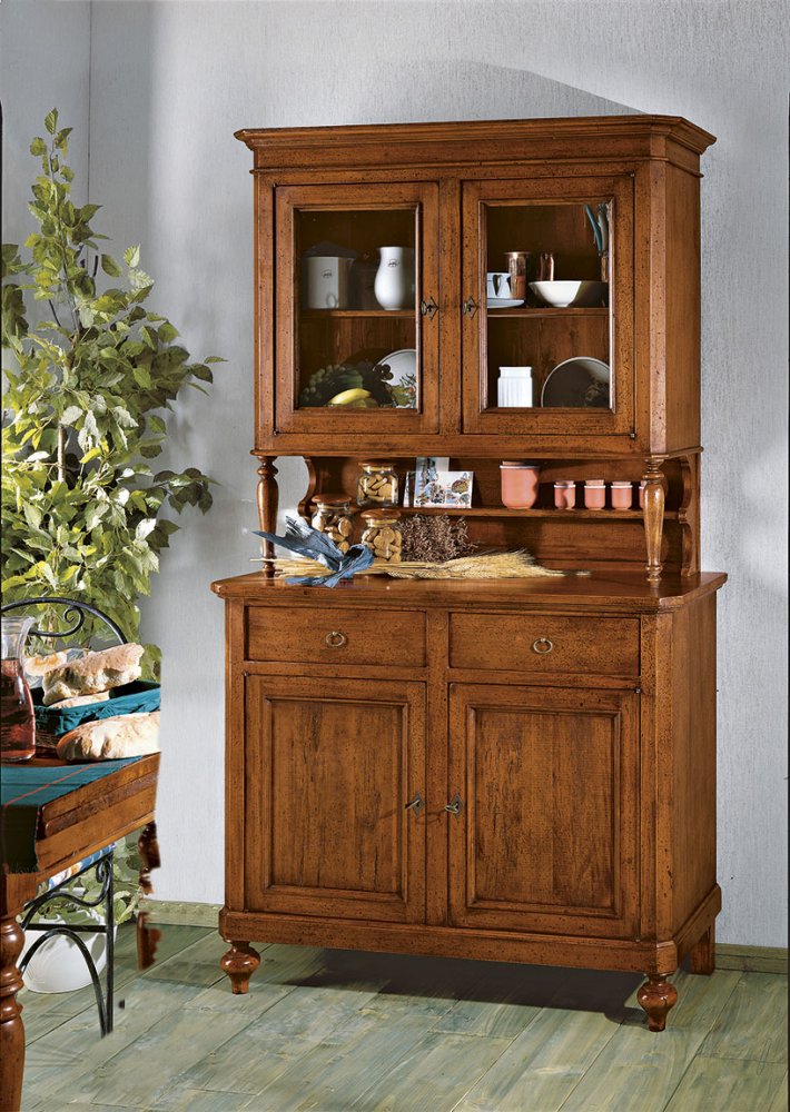 Cristalliera a 4 porte e 2 cassetti