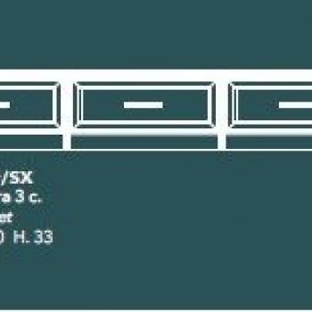 Base sinistra a 3 cassetti.