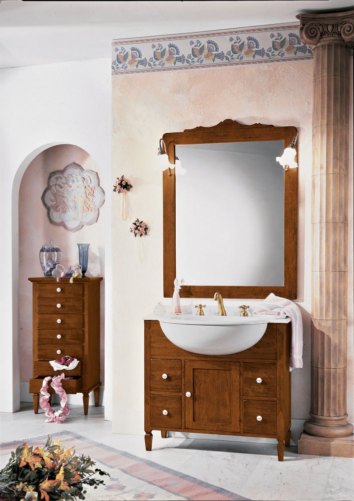 Composizione bagno con porta e 4 cassetti