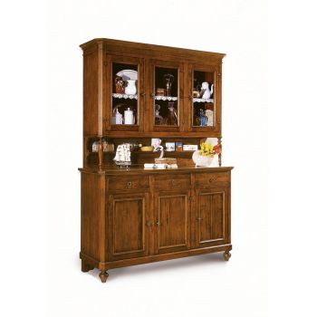 Sideboard with 3 doors and 3 drawers with matching showcase
